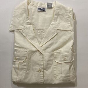BASIC EDITIONS IVORY SHIRT SIZE L